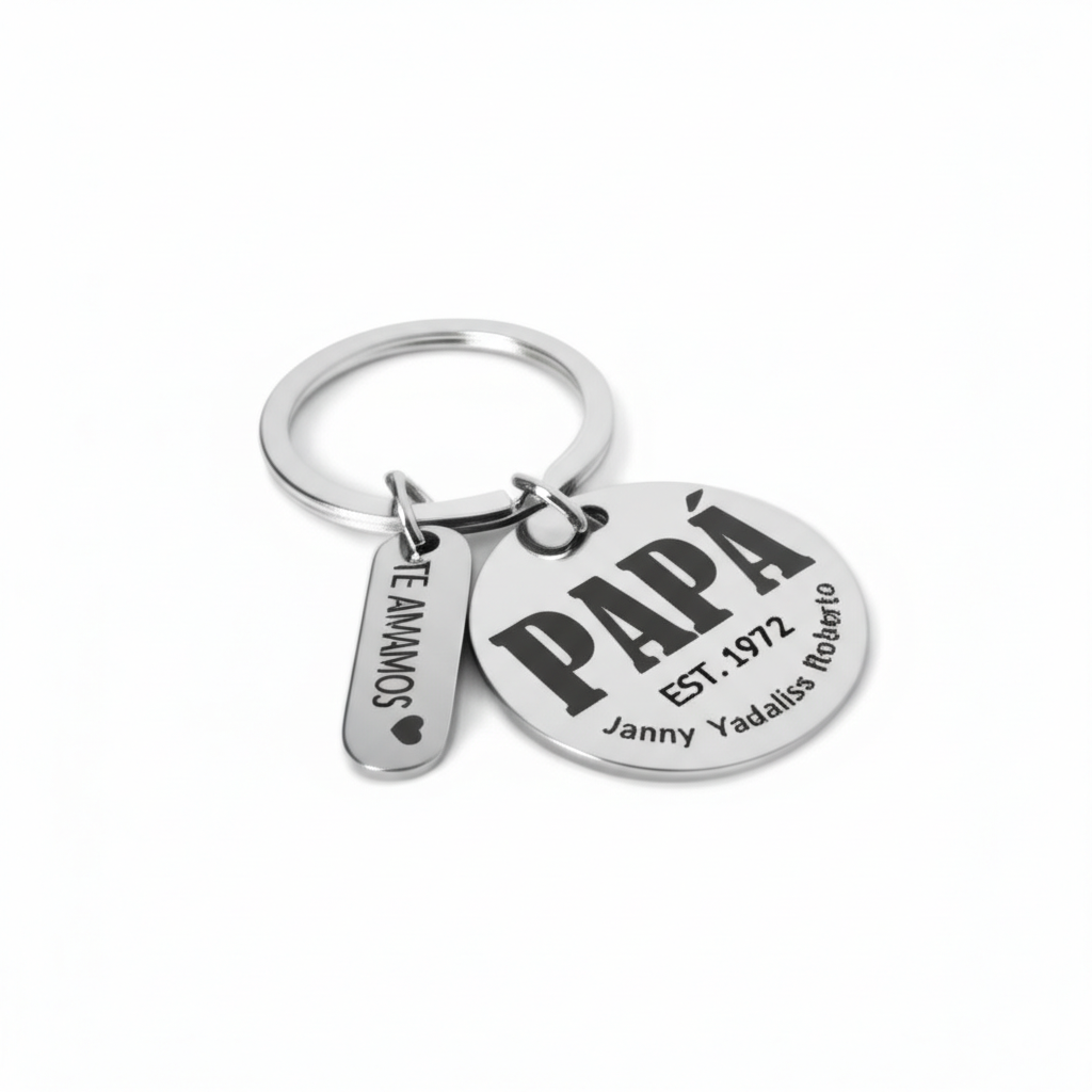 PAPÁ-Circle Keychain