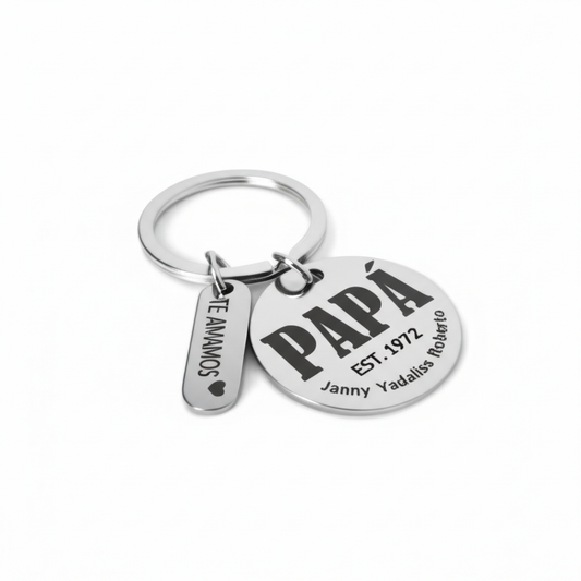 PAPÁ-Circle Keychain